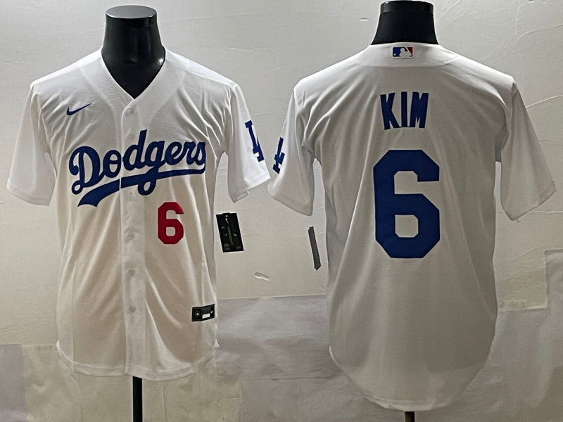 Men's Los Angeles Dodgers Hyeseong Kim #6 White Home Jersey
